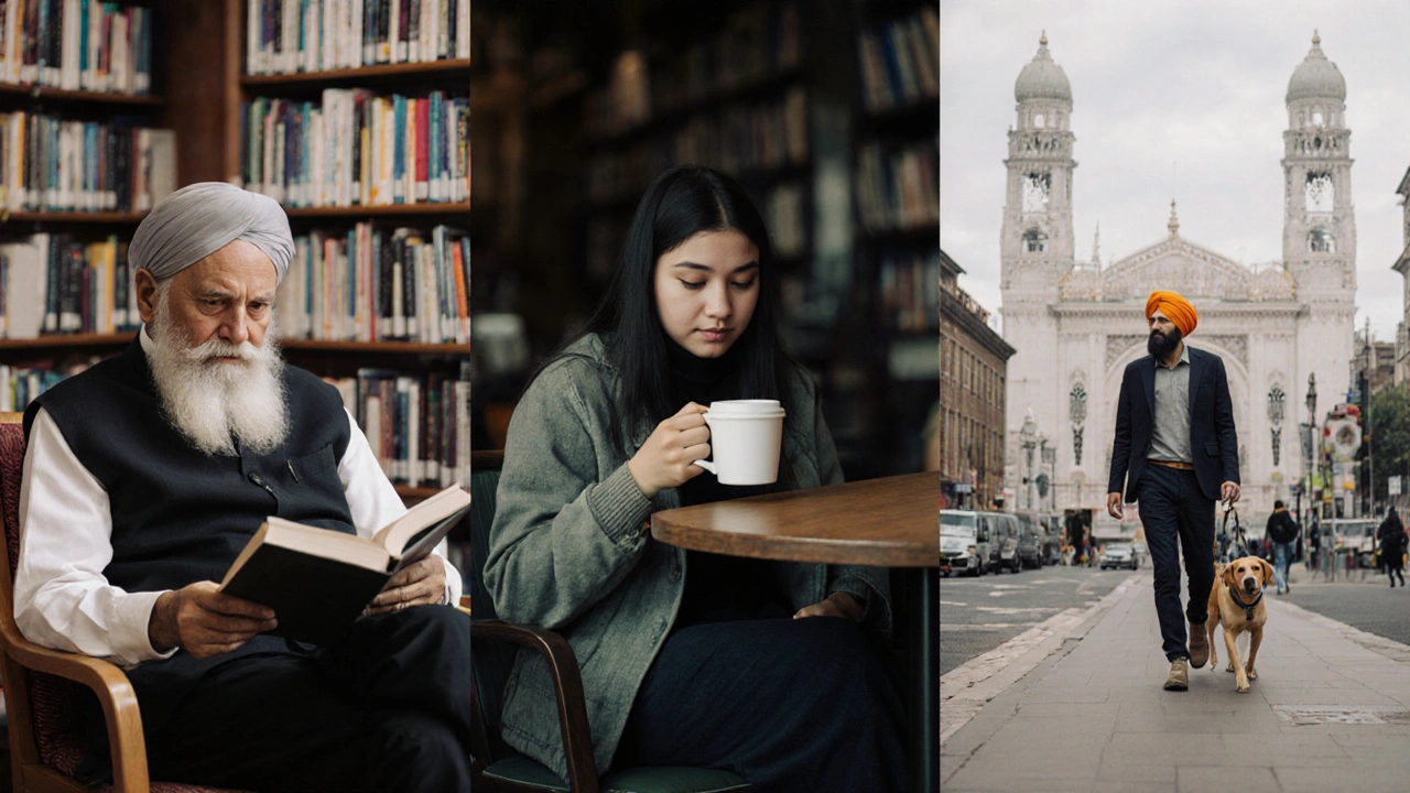 People in Harrow Town Centre sit alone but are connected by the quiet presence of companionship.