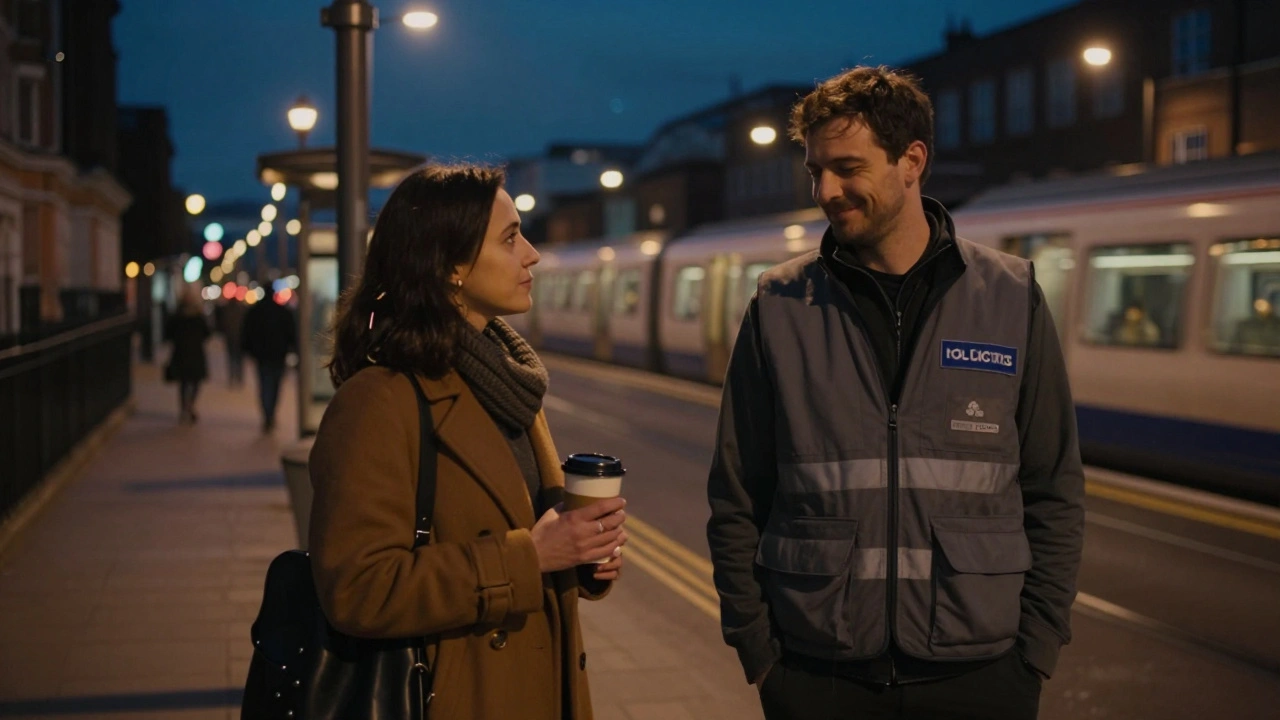 A late-night meeting between a logistics worker and an escort outside Wembley Park Tube station.